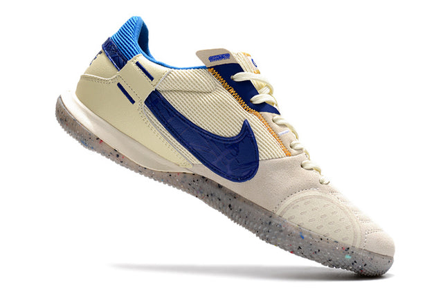 Chuteira Nike Street Gato Futsal IC - Bege/Azul